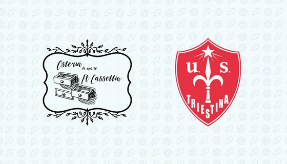 Logo dell'Osteria El Cassettin e Logo della Triestina calcio